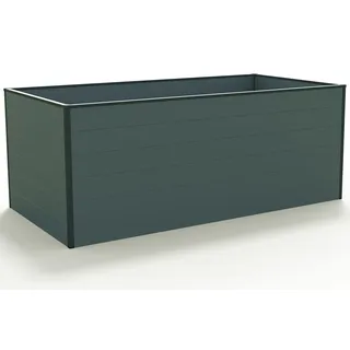GFP Hochbeet Kräuter-Gemüse-Beet Aluminium CHRISTINA - 195x99x77cm - anthrazit - Grau