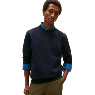 Tommy Hilfiger Herren, Sweatshirt Essential Fleece Crew Neck Regular Fit, blau (desert sky), L,