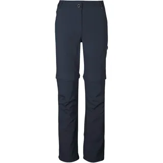 Zip-off-Hose KILLTEC "KOS 5 WMN PNTS", Damen, Gr. 34, Normalgrößen, blau (nachtblau), Obermaterial: 92% Polyester, 8% Elasthan, Hosen Zip-off-Hose, Abzippbare, wasserabweisende Funktionshose mit Stretch und Taschen
