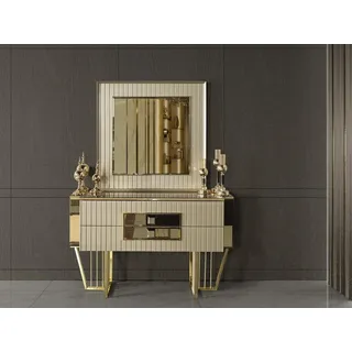 Schlafzimmer Kommode Luxus Sideboard Spiegel 2tlg JVmoebel - Gold