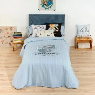 Belum Bettbezug Harry Potter, Bettbezug mit Knöpfen 100% Baumwolle, Modell Slytherin Sweet für 80 cm Bett (140 x 200 cm)