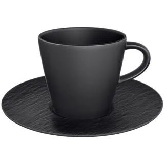 Villeroy & Boch Kaffeetasse mit Untertasse 0,15 l Schwarz 2 St.