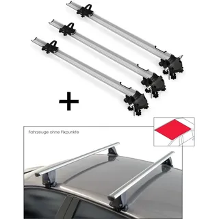 3x Fahrradträger Bike Pro + Dachträger VDP Delta kompatibel mit für Hyundai i10 (IA) (5 Türer) 2013-2017