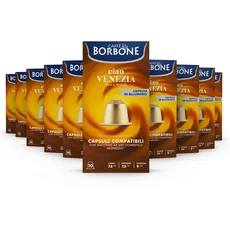 Caffe Borbone "Ciao Venezia" Mischung - 100 Aluminium-Kapseln (10 x 10 Stück) – Kompatibel mit Kaffeemaschinen für den Hausgebrauch der Marke Nespresso*