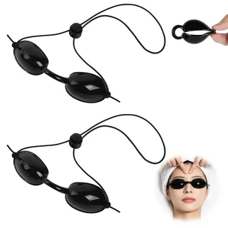 Ainiv 2 Stück Solarium Brille, UV Schutzbrille für Zuverlässigen Augen | Infrarot Schutzbrille für Solarium & Rotlichtlampe, Wiederverwendbar, Ideal für Schönheitsbehandlungen & Bräunungsschutz