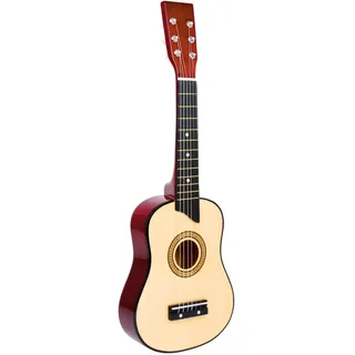 small foot Gitarre "Natur" aus Holz, mit sechs Nylonsaiten und Plektron, geeignet für Kinder ab 3 Jahren, 3307, Braun