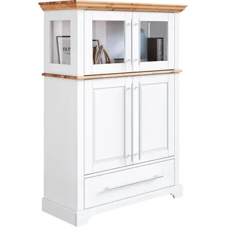 OTTO home Highboard 94 x 133 x 39 cm Gelb / Weiß
