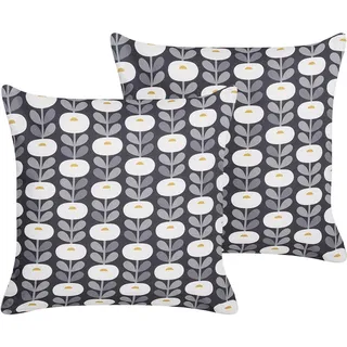 Beliani Valsorda Gartenkissen 45 x 45 cm Grau