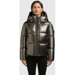 khujo Steppjacke »DEVINA2 SHINY« mit Kapuze, abnehmbare Kapuze, Windschutzblende mit Magnetverschluss