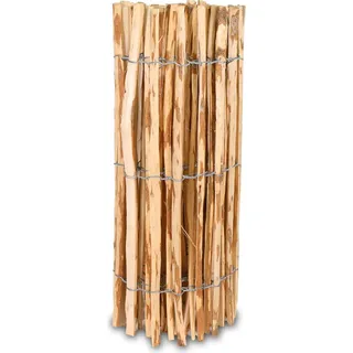 H4L Staketenzaun Holzzaun 90cm Höhe Haselnuss Zaun 5m Länge, Gartenzaun, 4-6cm Lattenabstand