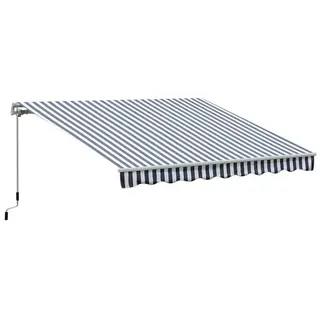 Outsunny Markise Gelenkarmmarkise 2,95 x 2,45 m grau weiß