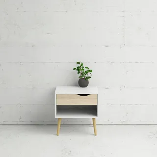 Home Affaire Nachtschrank Oslo 50,2 x 39,1 x 49,7 cm Weiß
