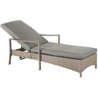 Beliani Sonnenliege 158 x 63 x 96 cm Grau