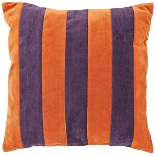 Kissen Mika Streifen 45x45cm Orange/Violett