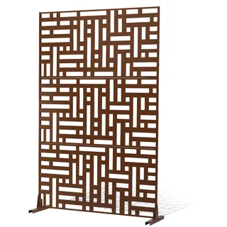 Vevor Garten-Paravent 91 x 50,8 x 191 cm Braun Metall