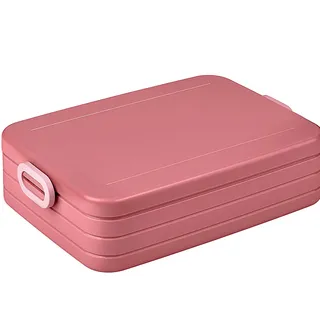 Mepal Lunchbox Take a Break Large – Brotdose To Go - für 4 Sandwiches oder 8 Brotscheiben - Meal Prep Box - Brotdose Erwachsene - Essenbox mit Unterteilung - Vivid mauve