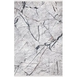 Vintage-Teppich , Grau, Schwarz, Weiß , Textil , Abstraktes , rechteckig , 80x150 cm , für Fußbodenheizung geeignet, in verschiedenen Größen erhältlich, pflegeleicht , Teppiche und Böden, Teppiche, Webteppiche