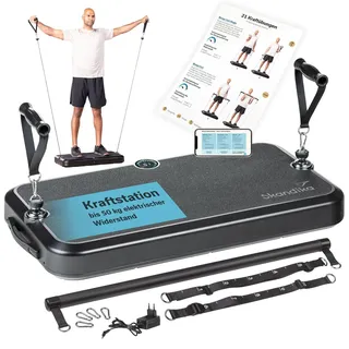 Skandika Kraftstation Smart Training Station | Fitnessgerät für zuhause, 50 kg Seilzug, Multifunktion Home-Gym Equipment, Ganzkörpertraining, Calisthenics | Fitnessstation, Trainingsgerät, Fitness