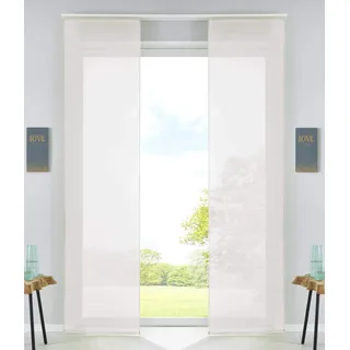 Gardinenbox Schiebegardine Paneelwagen 245 x 60 cm Creme 2 St.
