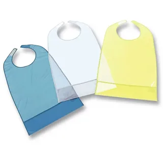 Suprima 5083 Ess-Schürze PVC mit Auffang und Klettverschluss weiß 63x40 cm , 1 Stück