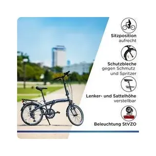 Zündapp ZF20 Speed Folder 20 Zoll Klapprad Faltrad Stadtrad Fahrrad faltbar Klappfahrrad StVZO - Grün
