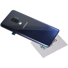 Akkudeckel für Original Samsung für Samsung Galaxy S9 Plus G965F Akkufachdeckel blau blue mit mungoo Displayputztuch