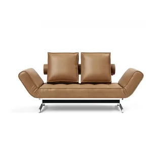 Innovation Living TM "Ghia Schlafsofa, Multi-Wohlfühlsofa, Designfuß", eine große Liegefläche mit geringer Stellfläche, beidseitig abklappbar,