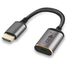 ELUTENG USB C Buchse auf HDMI Stecker Adapter Kabel 4K@60Hz, Typ C Thunderbolt 3 auf HDMI Adapter Kompatibel mit iPhone 15 Serie, MacBook Pro/Air, Mac, iPad Pro, Galaxy S8 zu S23