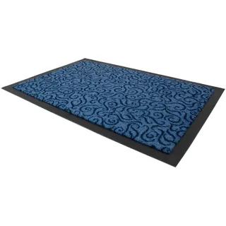 Primaflor-Ideen in Textil Fußmatte »BRASIL, Made in Netherlands« rechteckig 6 mm Höhe Schmutzfangmatte, In- und Outdoor geeignet, waschbar, blau