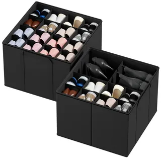 spaceaid Schuh-Organizer 2-tlg. Schwarz