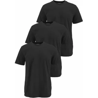 T-Shirt MAN'S WORLD "neue Farben", Herren, Gr. 64 (3XL), schwarz, Single Jersey, Obermaterial: 100% Baumwolle, unifarben, Basic, normal, Rundhals, normaler Saum, Shirts T-Shirt, Kurzarm, unifarben, Rundhals, aus Baumwolle, Topseller