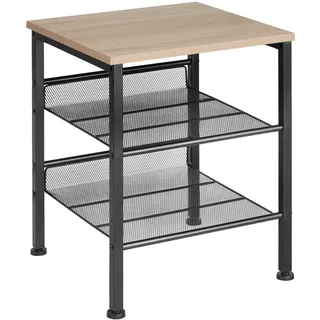 tectake Beistelltisch Lincoln, 40,5 x 40 x 50,5 cm, Industrial Holz hell, Eiche Sonoma , Naturfarben , Beton Optik , 40x50.5x40.5 cm , Wohnzimmer, Wohnzimmertische, Beistelltische