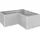 Hochbeet L2 x 1 201 x 201 x 77 cm Silber