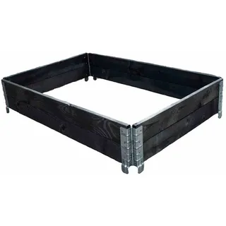 Siena Garden Hochbeet stapelbar 80 x 60 x 19,5 cm Schwarz