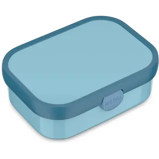 Mepal Brotdose Kinder Campus - Bento Box - Brotdose Kinder mit Fächern & Gabel - Meal Prep Box mit Clip-Verschluss - BPA-frei & Spülmaschinenfest - 750 ml - Cool blue