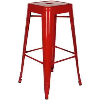 Mid.you Barhocker , Rot , Metall , konisch , 44x77x44 cm , stapelbar , Esszimmer, Barmöbel, Barhocker