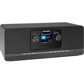 TechniSat DIGITRADIO 372 CD IR – Stereo Internetradio mit DAB+, UKW, CD-Player, WLAN, Bluetooth, Farbdisplay, USB, AUX, Kopfhöreranschluss, Wecker, 10 W, App-Steuerung und Fernbedienung - Schwarz