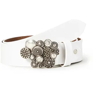 MGM Damen Gürtel Coin 950 - A1669, Gr. 75, Weiß (Weiß 06)