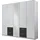 Drehtürenschrank Freiburg 225 x 210 x 58 cm Weiß/Grau