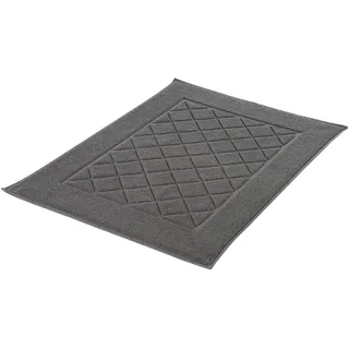 Kleine Wolke Frottiervorleger Bridge Dunkelgrau 50 x 70 cm | OEKO-TEX zertifiziert, 700 g/qm, vegan ohne tierische Bestandteile hergestellt, bei 60° C waschbar, 100% Baumwolle