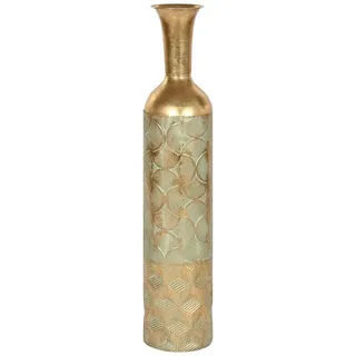 Home ESPRIT Vase, Schwarz, Gold, Arabisches Metall, 16 x 16 x 80,5 cm