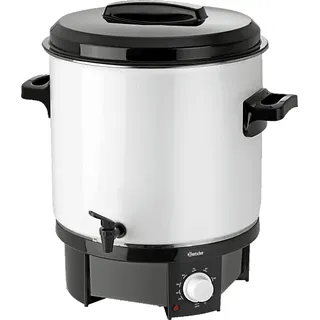 Bartscher Glühweintopf/Einkochtopf 21 l Silber/Schwarz