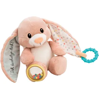 Nici Kuscheltier "My First NICI, Activity Hase Fjella "Ich beschütze dich" 23 cm", rosa