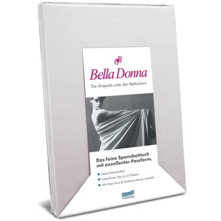 Bella-Donna Bella-Donna Jersey Spannbettlaken, silber, 180 cm x 200 cm