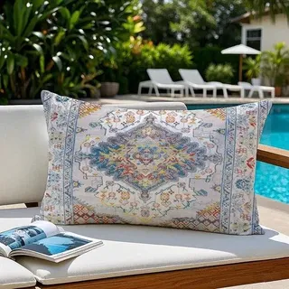 Weerbestendig Boho Buitenkussen Set 30x50 cm Beige Dekokussens für Wohnzimmer Schlafzimmer Garten
