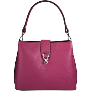 Cluty Umhängetasche Leder Pink