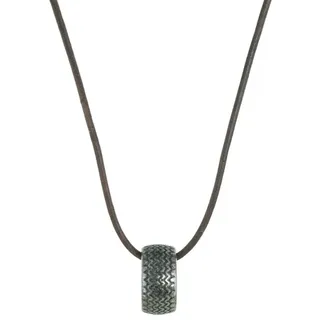 Police Herren Halskette Burnout Edelstahl Leder PJ.22762RSE/02-63