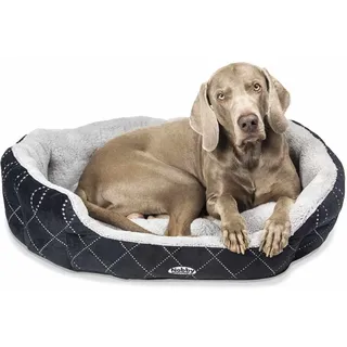 Komfortbett Ceno oval 66 x 57 cm schwarz/grau