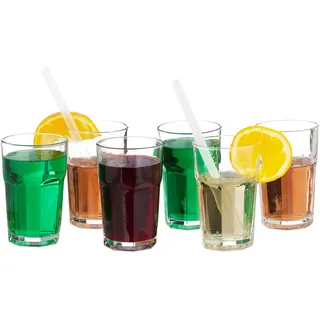 Relaxdays Trinkglas Set 0,3 l 6-tlg.