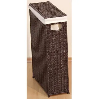 Hofmann Living And More Wäschekorb, (1 St.), für schmale Nischen geeignet, nur 16 cm breit braun Wäschekorb Aufbewahrung Ordnung Wohnaccessoires